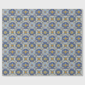 Mediterranean Tile Party Wrap  Geschenkpapier (Flach)