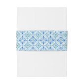 Mediterranean Tile Pattern | Amalfi Coast Wedding Einladungsbanderole (Rückseitenbeispiel)