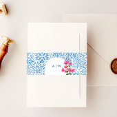 Mediterranean tile pattern einladungsbanderole