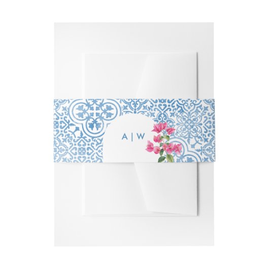 Mediterranean tile pattern einladungsbanderole (Vorderseite Beispiel)