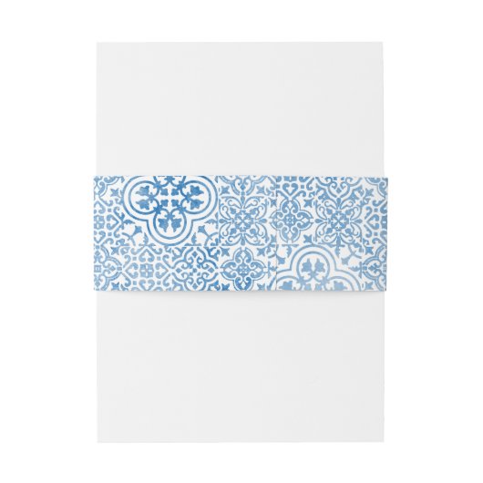 Mediterranean tile pattern einladungsbanderole (Rückseitenbeispiel)