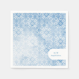 Mediterranean tile pattern serviette