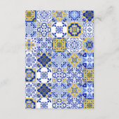 Mediterranean Tile Wedding with Lemons Begleitkarte (Rückseite)