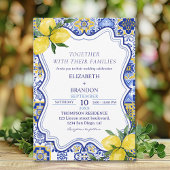 Mediterranean Tile Wedding with Lemons Einladung