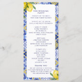Mediterranean Tile Wedding with Lemons Programm (Rückseite)