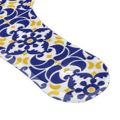 Mediterranean Tiles Blue & Yellow Pattern Schneidebrett (Ecke)