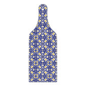 Mediterranean Tiles Blue & Yellow Pattern Schneidebrett (Vorderseite)