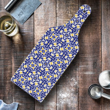 Mediterranean Tiles Blue & Yellow Pattern