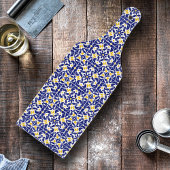 Mediterranean Tiles Blue & Yellow Pattern Schneidebrett