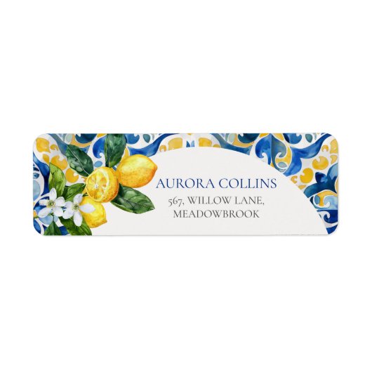 Mediterranean Tiles Lemon 25. Geburtstag (Vorne)