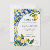 Mediterranean Tiles Lemon 25. Geburtstag Dankeskarte (Vorderseite)