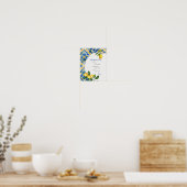 Mediterranean Tiles Lemon 25. Geburtstag Mimosa Ba Poster (Küche)