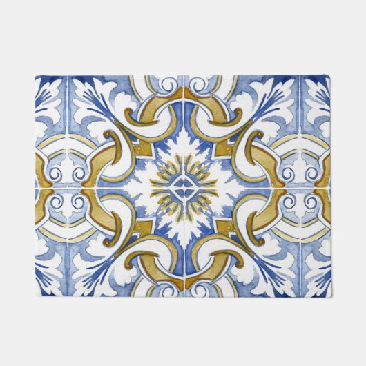 Mediterranean tiles, majolica,Sicilian style Fußmatte (Vorderseite)