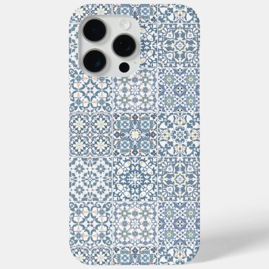 Mediterranean Tiles, Moroccan, Majolica, Azulejo Case-Mate iPhone Hülle (Rückseite)