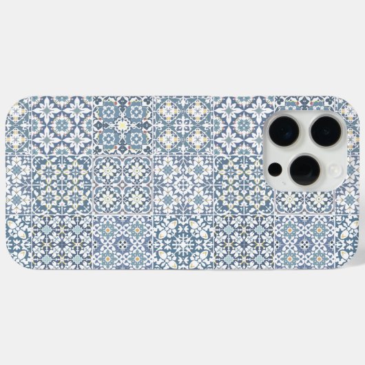 Mediterranean Tiles, Moroccan, Majolica, Azulejo Case-Mate iPhone Hülle (Rückseite (Horizontal))