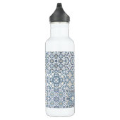 Mediterranean Tiles, Moroccan, Majolica, Azulejo Edelstahlflasche (Rechts)