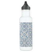 Mediterranean Tiles, Moroccan, Majolica, Azulejo Edelstahlflasche (Rechts)