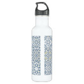 Mediterranean Tiles, Moroccan, Majolica, Azulejo Edelstahlflasche (Rückseite)