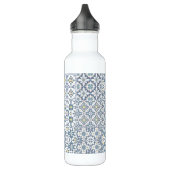 Mediterranean Tiles, Moroccan, Majolica, Azulejo Edelstahlflasche (Links)