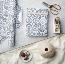 Mediterranean Tiles, Moroccan, Majolica, Azulejo Geschenkpapier