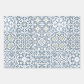 Mediterranean Tiles, Moroccan, Majolica, Azulejo Geschenkpapier Set (Vorderseite)