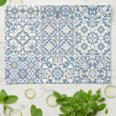 Mediterranean Tiles, Moroccan, Majolica, Azulejo Geschirrtuch (Gefaltet)
