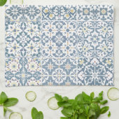 Mediterranean Tiles, Moroccan, Majolica, Azulejo Geschirrtuch (Gefaltet)