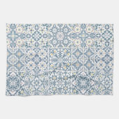 Mediterranean Tiles, Moroccan, Majolica, Azulejo Geschirrtuch (Horizontal)