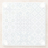 Mediterranean Tiles, Moroccan, Majolica, Azulejo Glasuntersetzer (Rückseite)