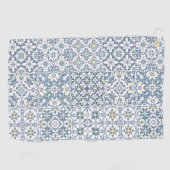 Mediterranean Tiles, Moroccan, Majolica, Azulejo Golfhandtuch (Horizontal)