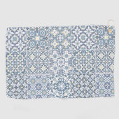 Mediterranean Tiles, Moroccan, Majolica, Azulejo Golfhandtuch (Horizontal)