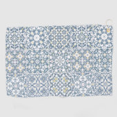 Mediterranean Tiles, Moroccan, Majolica, Azulejo Golfhandtuch (Horizontal)
