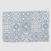 Mediterranean Tiles, Moroccan, Majolica, Azulejo Golfhandtuch (Horizontal)