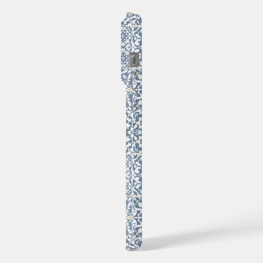 Mediterranean Tiles, Moroccan, Majolica, Azulejo iPhone Hülle (Linke Seite)