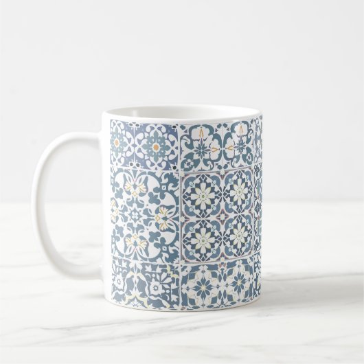 Mediterranean Tiles, Moroccan, Majolica, Azulejo Kaffeetasse (Links)
