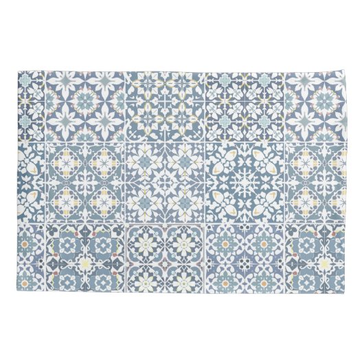 Mediterranean Tiles, Moroccan, Majolica, Azulejo Kissenbezug (Rückseite)