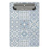 Mediterranean Tiles, Moroccan, Majolica, Azulejo Mini Klemmbrett (Vorderseite)