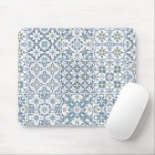 Mediterranean Tiles, Moroccan, Majolica, Azulejo Mousepad (Mit Mouse)