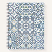 Mediterranean Tiles, Moroccan, Majolica, Azulejo Notizblock (Vorderseite)