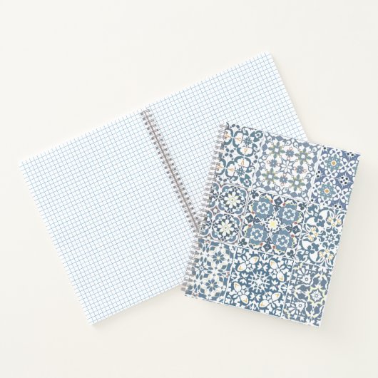 Mediterranean Tiles, Moroccan, Majolica, Azulejo Notizblock (Innenseite)
