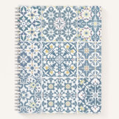 Mediterranean Tiles, Moroccan, Majolica, Azulejo Notizblock (Vorderseite)