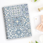 Mediterranean Tiles, Moroccan, Majolica, Azulejo Notizblock