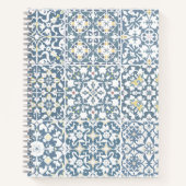 Mediterranean Tiles, Moroccan, Majolica, Azulejo Notizblock (Vorderseite)
