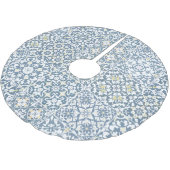 Mediterranean Tiles, Moroccan, Majolica, Azulejo Polyester Weihnachtsbaumdecke (Schrägansicht)