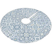 Mediterranean Tiles, Moroccan, Majolica, Azulejo Polyester Weihnachtsbaumdecke (Schrägansicht)
