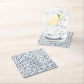 Mediterranean Tiles, Moroccan, Majolica, Azulejo Rechteckiger Pappuntersetzer (Vor Ort)