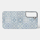 Mediterranean Tiles, Moroccan, Majolica, Azulejo Samsung Galaxy Hülle (Rückseite (Horizontal))
