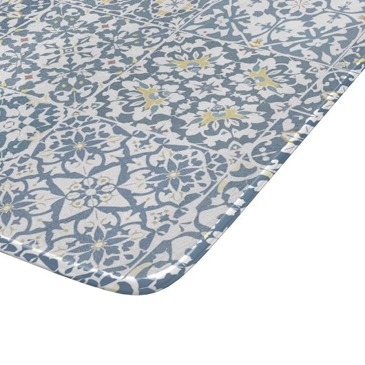 Mediterranean Tiles, Moroccan, Majolica, Azulejo Schneidebrett (Ecke)