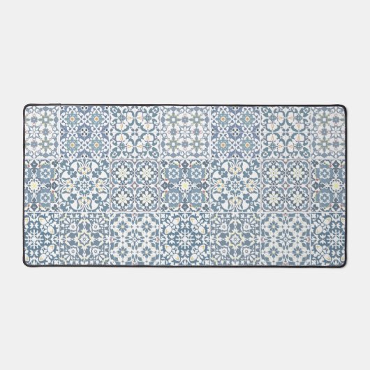 Mediterranean Tiles, Moroccan, Majolica, Azulejo Schreibtischunterlage (Vorderseite)