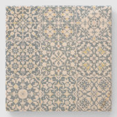 Mediterranean Tiles, Moroccan, Majolica, Azulejo Steinuntersetzer (Vorderseite)